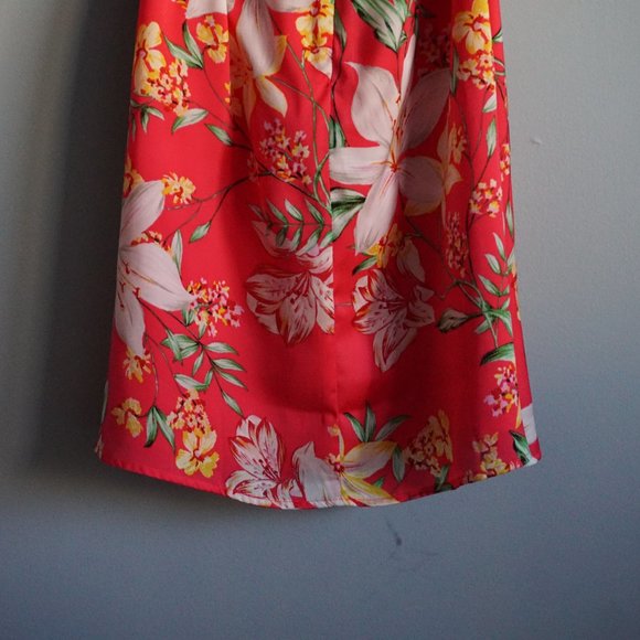 Revolve BB Dakota Trending Tropic Hot Pink Ruffle Mini Dress size 6 - Picture 14 of 15